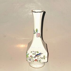 VANTAGE AYNSLEY FINE ENGLISH BONE CHINA "PEMBROKE" GOLD TRIMMED BUD VASE